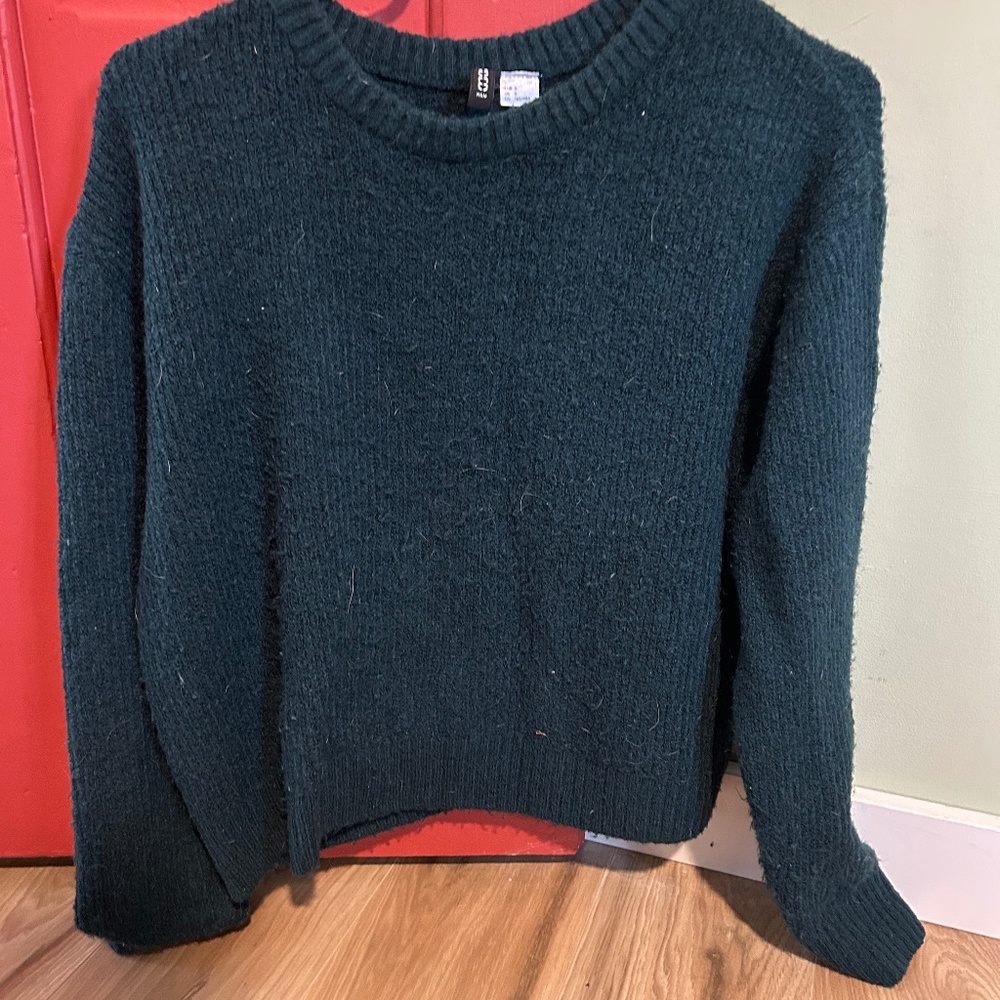 Divided green sweater